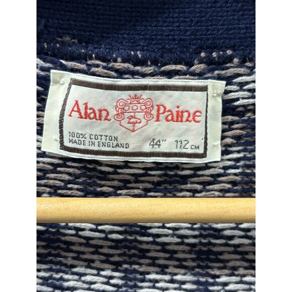 Alan Paine England Sweater Vest Men's EUR 52 UK 44 Brown 100% Cotton Vintage - Picture 2 of 7